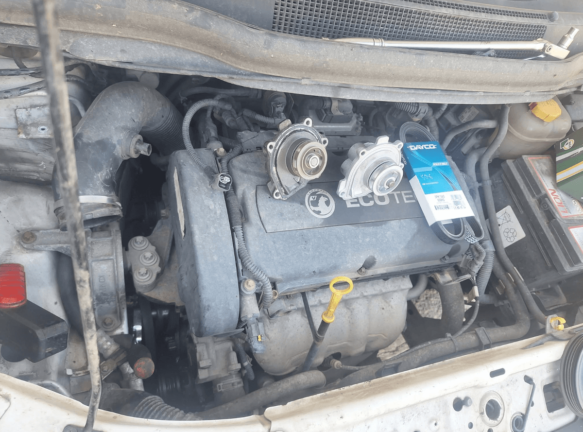 Mechanic working on a car
