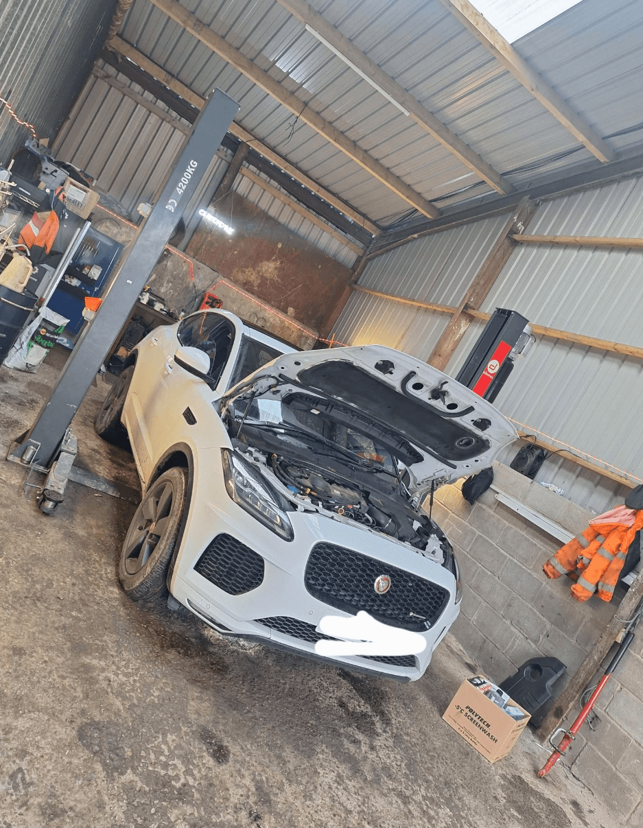 Mechanic working on a car